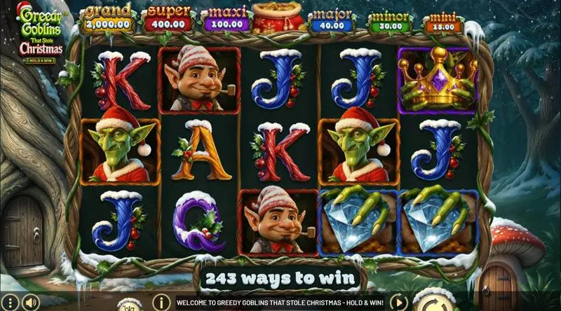 Main Screen Reels - BetSoft Greedy Goblins That Stole Christmas Slot