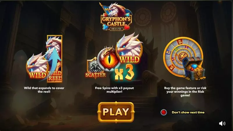 Info and Rules - Mascot Gaming Gryphon`s Castle Deluxe Slot