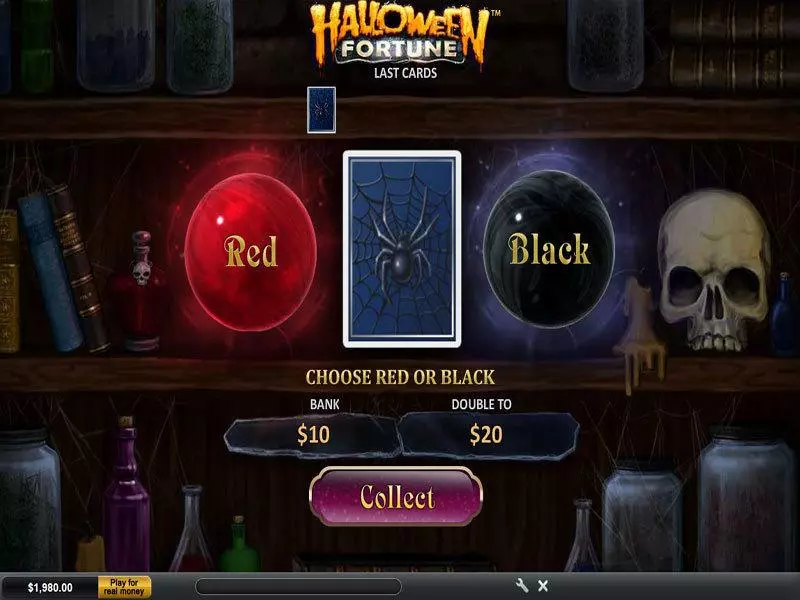 Gamble Screen - PlayTech Halloween Fortune Slot