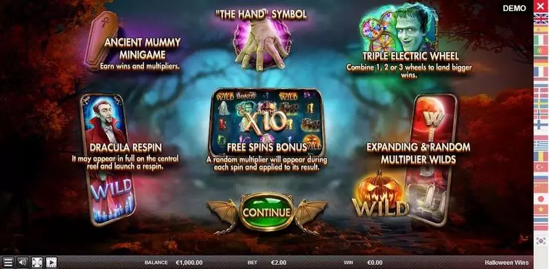 Info and Rules - Red Rake Gaming Halloween Wins Slot