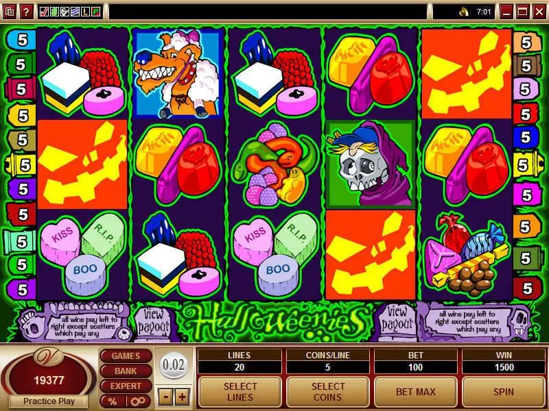 Main Screen Reels - Microgaming Halloweenies Slot