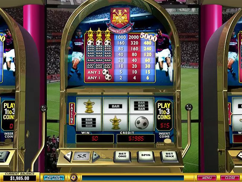 Main Screen Reels - PlayTech Hammers Casino Slot