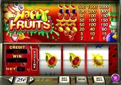 Main Screen Reels - PlayTech Happy Fruits Slot
