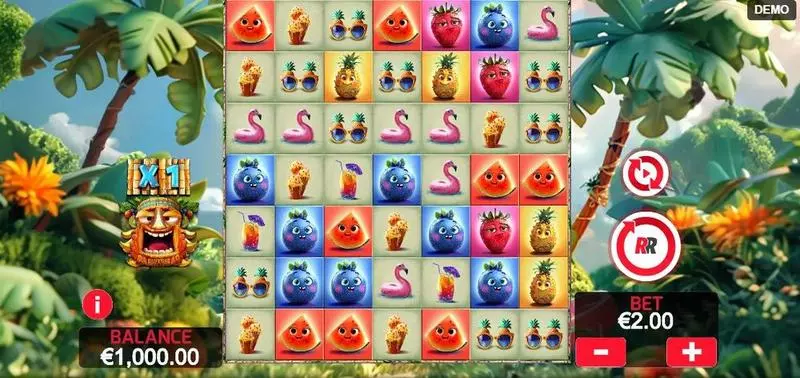 Main Screen Reels - Red Rake Gaming Hawaiitopia Slot