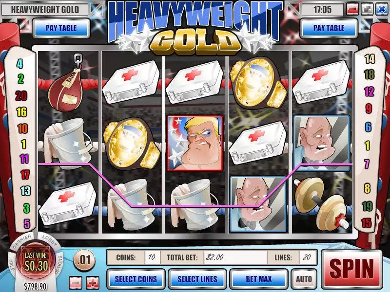 Main Screen Reels - Rival Heavyweight Gold Slot