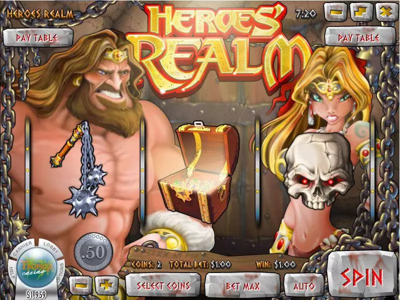 Main Screen Reels - Rival Heroes' Realm Slot
