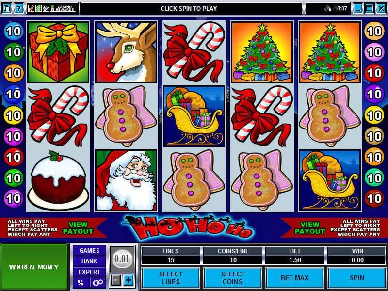 Main Screen Reels - Microgaming Ho Ho Ho Slot