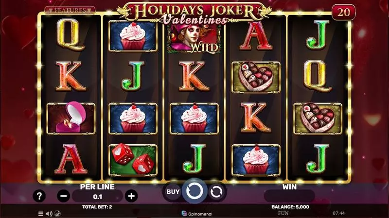 Main Screen Reels - Spinomenal Holidays Joker – Valentines Slot