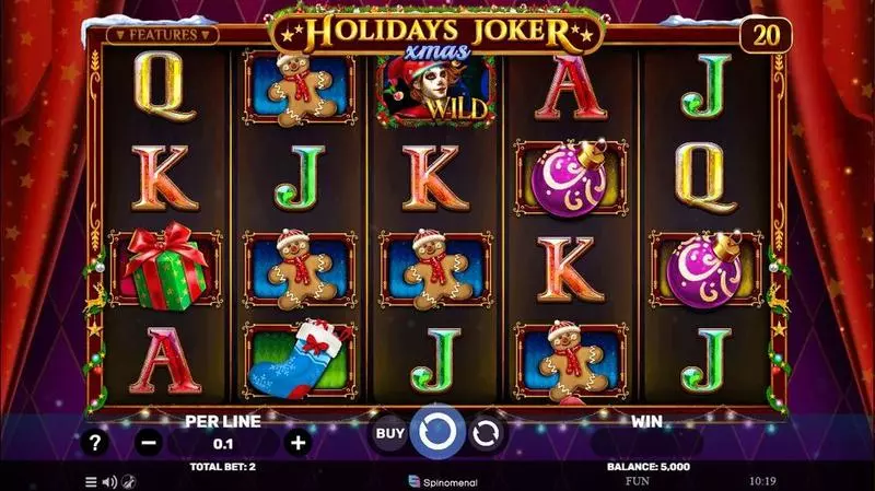 Main Screen Reels - Spinomenal Holidays Joker – Xmas Slot