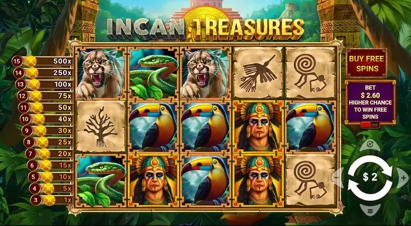 Main Screen Reels - Wizard Games Incan Treasures Slot