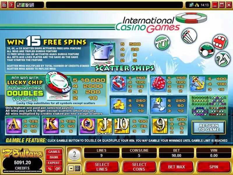 Info and Rules - Microgaming International Casino Games Slot