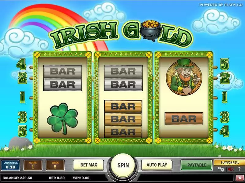 Main Screen Reels - Play'n GO Irish Gold Slot