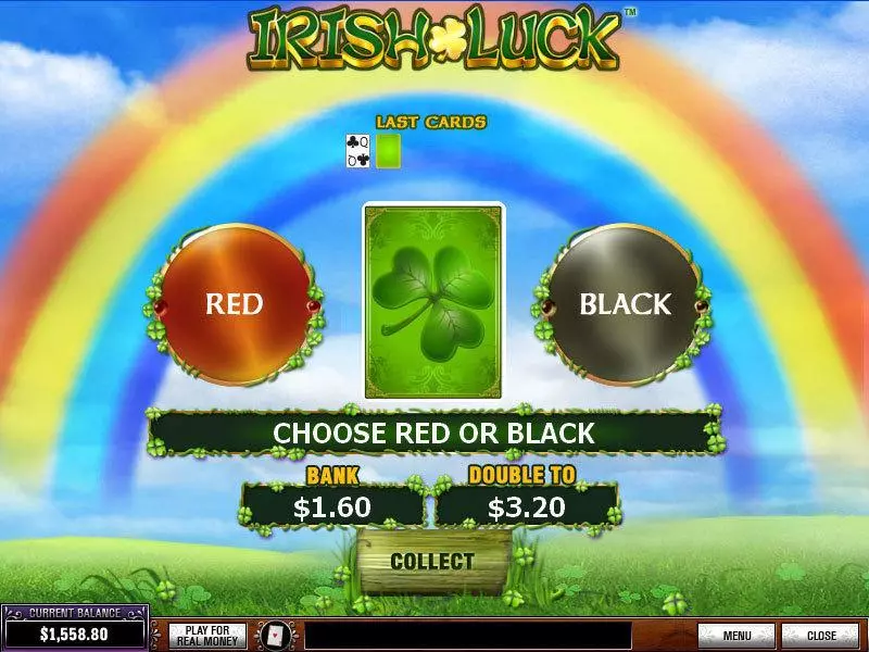 Gamble Screen - PlayTech Irish Luck Slot
