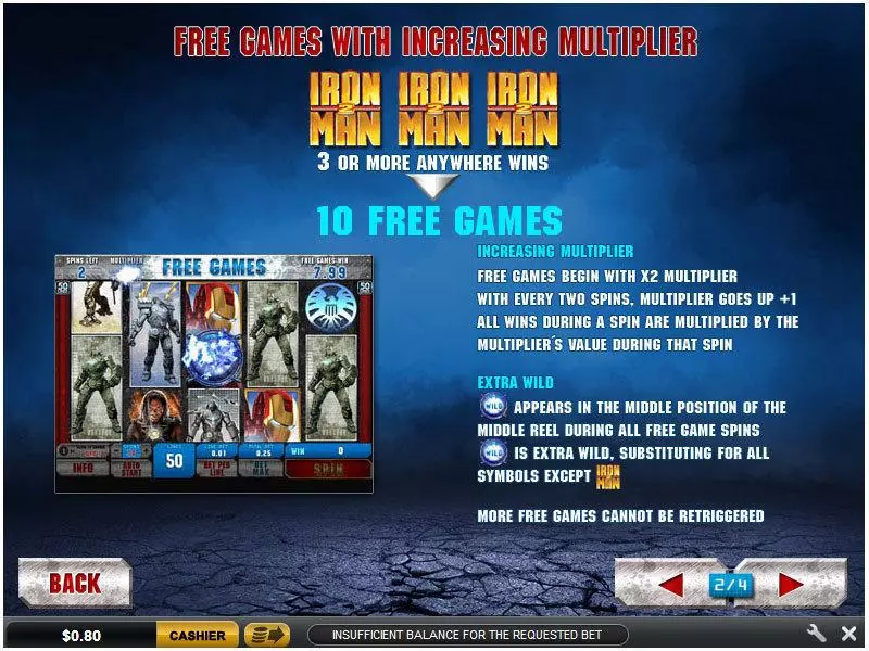Bonus 1 - PlayTech Iron Man 2 50 Line Slot