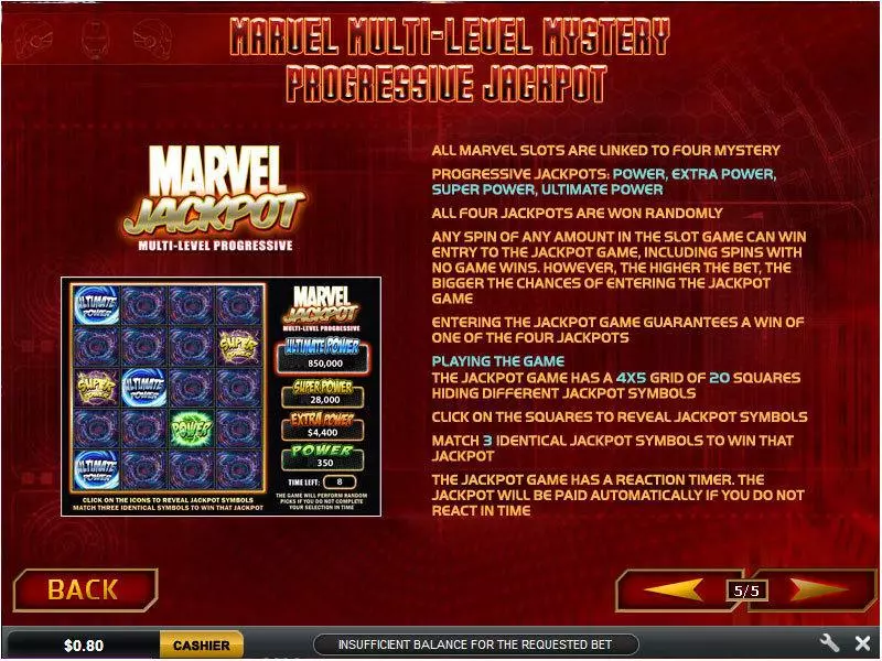 Bonus 4 - PlayTech Iron Man Slot