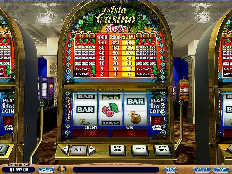 Main Screen Reels - PlayTech Isla Bonita Slot