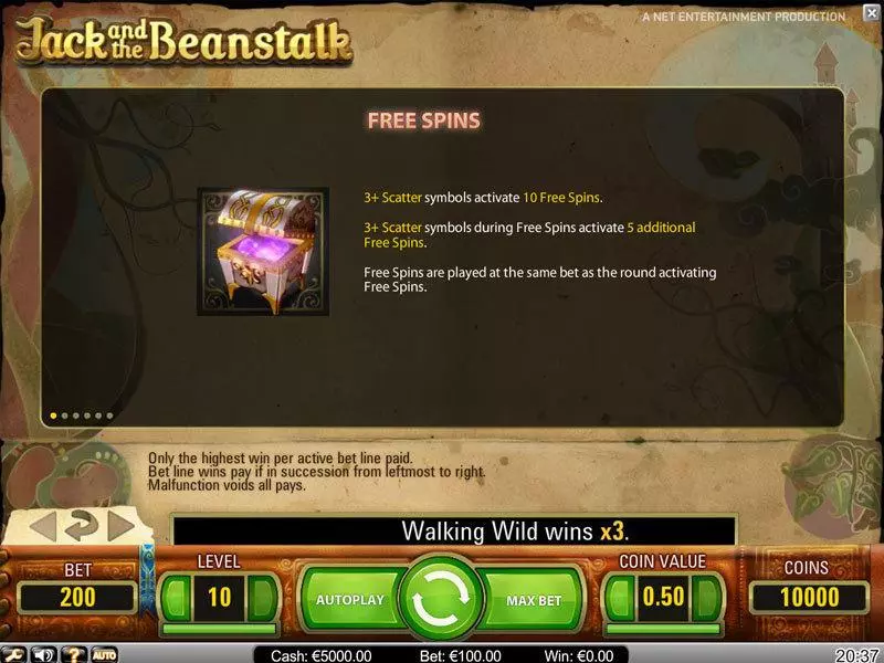 Bonus 2 - NetEnt Jack and the Beanstalk Slot