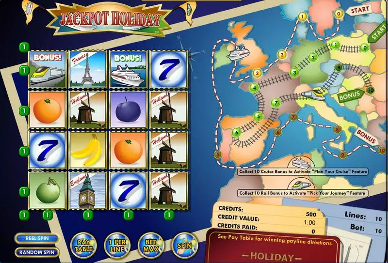 Main Screen Reels - Amaya Jackpot Holiday Slot