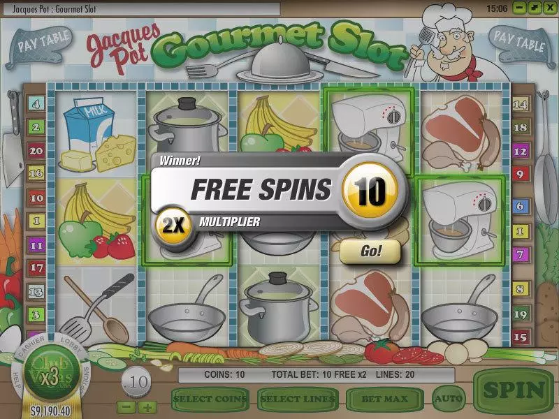 Bonus 1 - Rival Jacques Pot Gourmet Slot