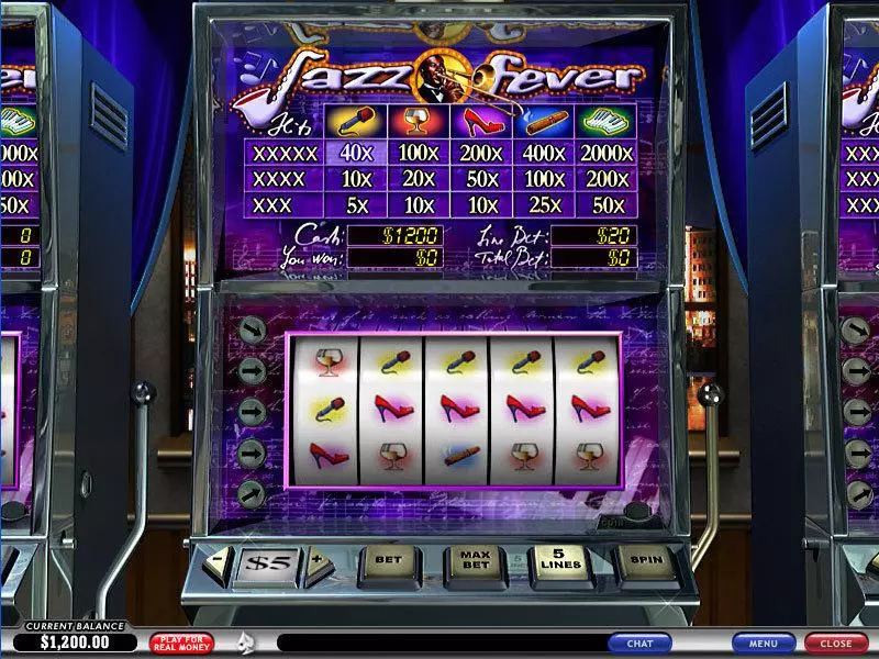 Main Screen Reels - PlayTech Jazz Fever Slot