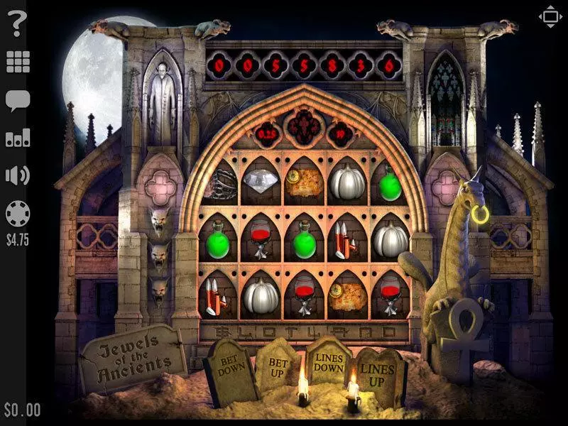 Main Screen Reels - Slotland Software Jewels of the Ancients Slot
