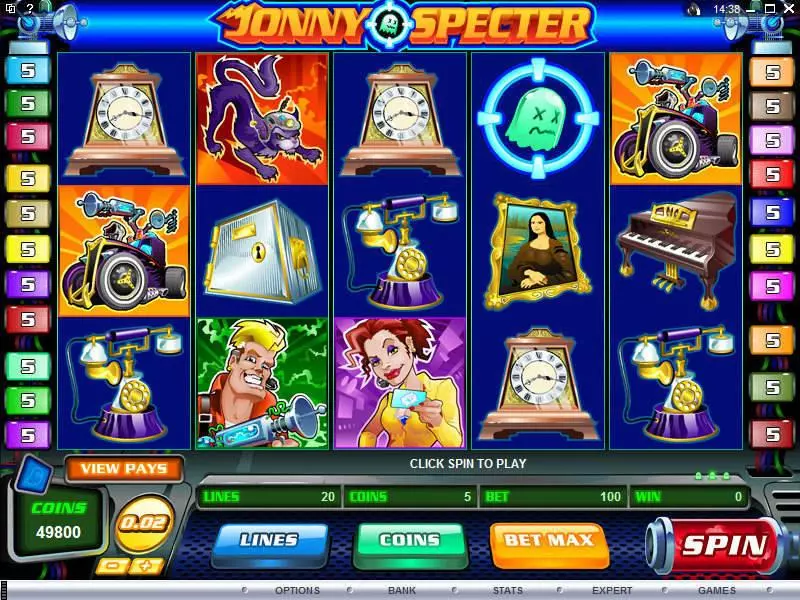 Main Screen Reels - Microgaming Jonny Specter Slot