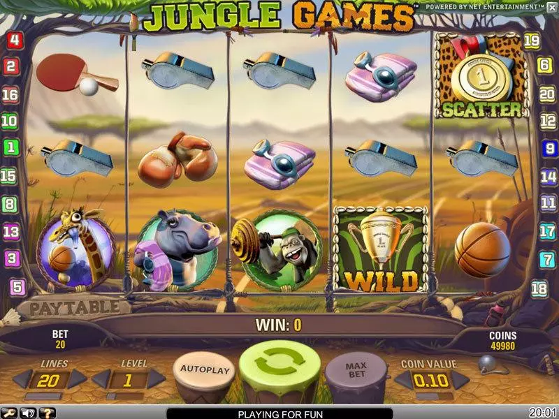 Main Screen Reels - NetEnt Jungle Games Slot