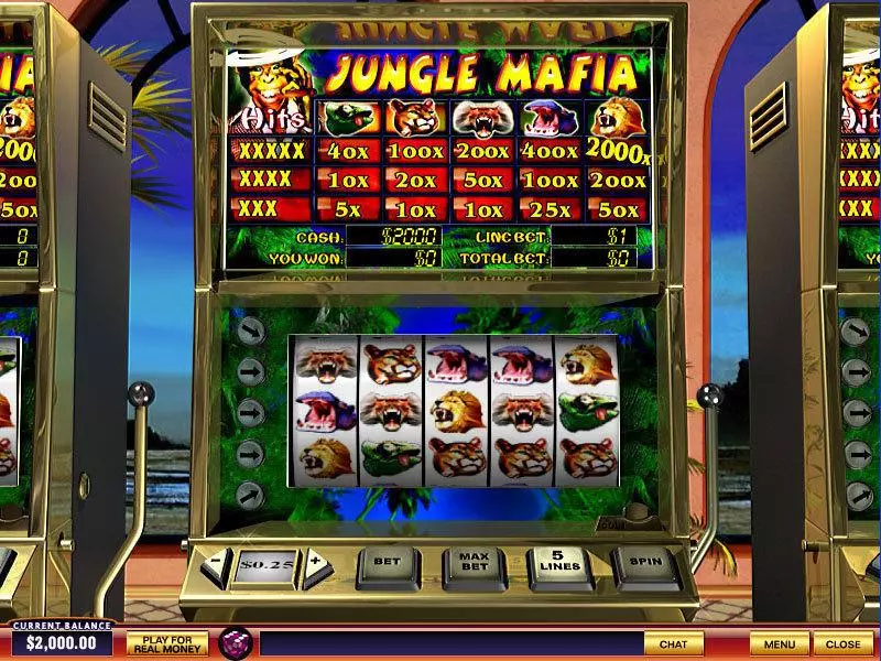 Main Screen Reels - PlayTech Jungle Mafia Slot