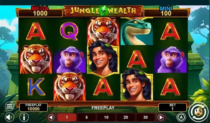 Main Screen Reels - 1Spin4Win Jungle Wealth Hold And Win Slot