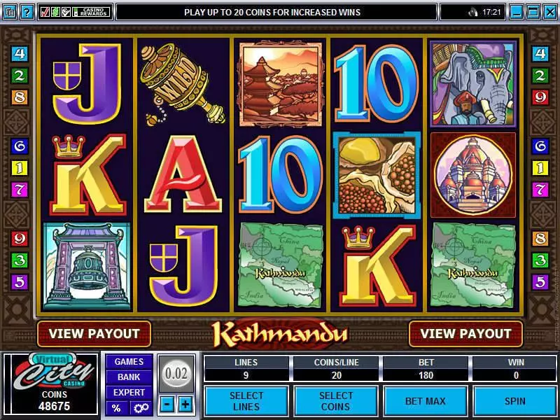 Main Screen Reels - Microgaming Kathmandu Slot