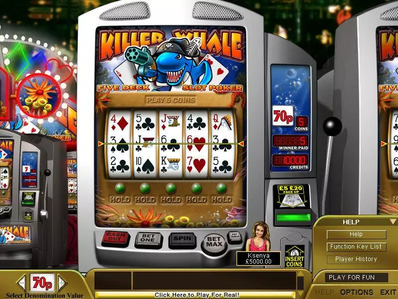 Main Screen Reels - Boss Media Killer Whale Poker Slot