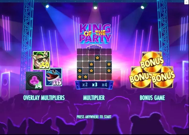 Info and Rules - Thunderkick King of the Party Slot