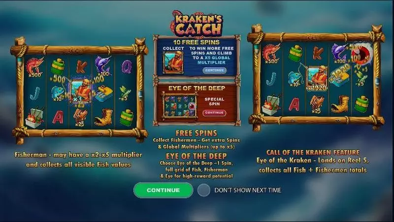 Info and Rules - StakeLogic Kraken’s Catch Slot