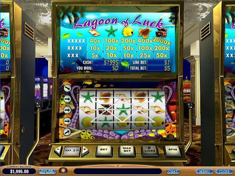 Main Screen Reels - PlayTech Lagoon of Luck Slot