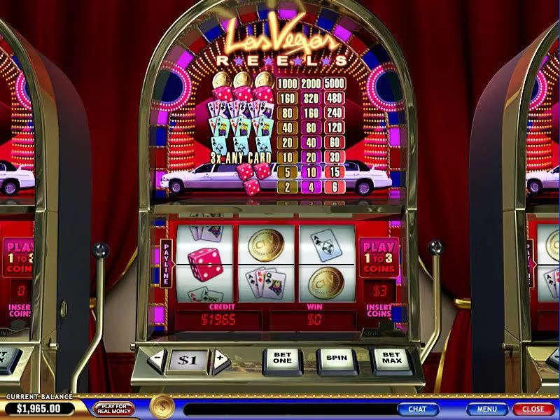 Main Screen Reels - PlayTech Las Vegas Reels Slot