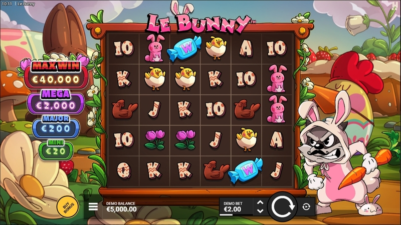 Main Screen Reels - Hacksaw Gaming, Le Bunny Slot