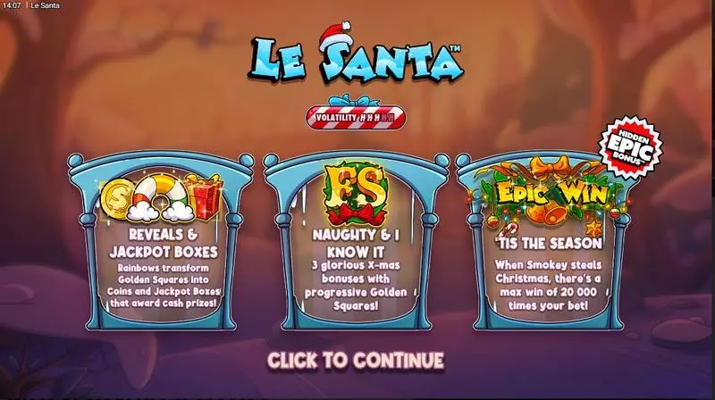 Info and Rules - Hacksaw Gaming Le Santa Slot