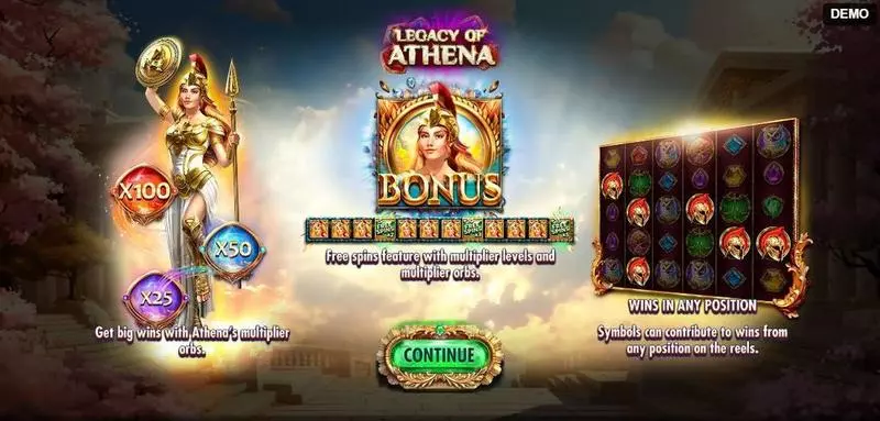 Info and Rules - Red Rake Gaming Legacy of Athena Slot