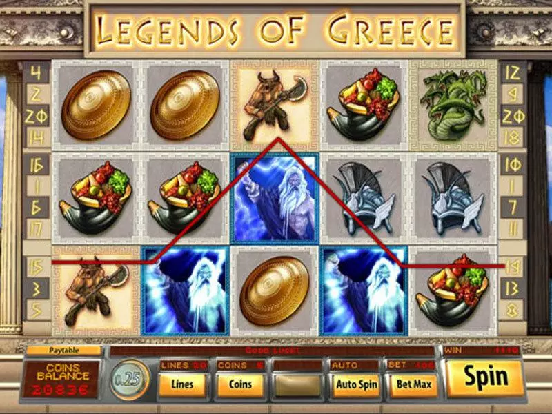 Main Screen Reels - Saucify Legends of Greece Slot