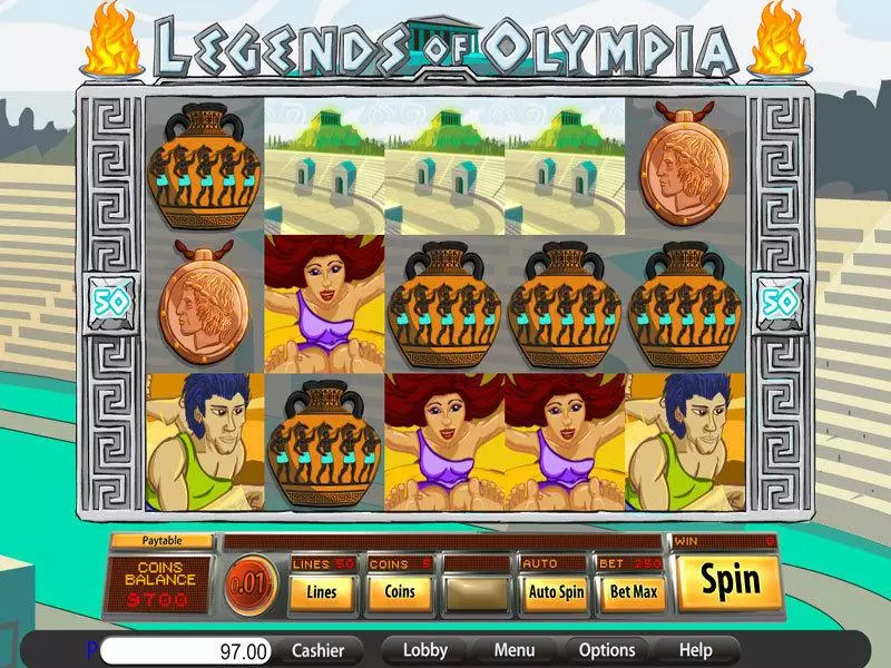 Main Screen Reels - Saucify Legends of Olympia Slot