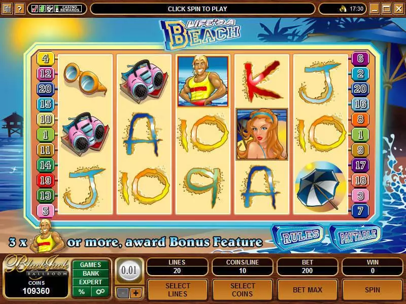 Main Screen Reels - Microgaming Lifes a Beach Slot