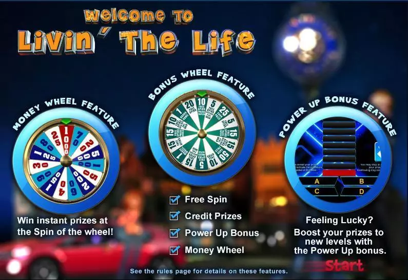 Info and Rules - WGS Technology Livin The Life Slot