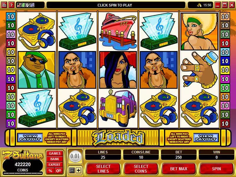 Main Screen Reels - Microgaming Loaded Slot