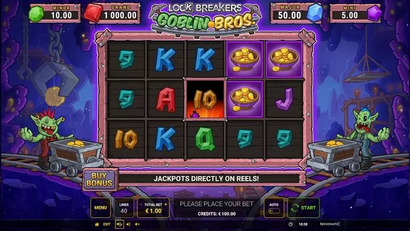 Main Screen Reels - Greentube Lock Breakers – Goblin Bros Slot