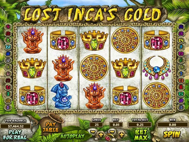 Main Screen Reels - Topgame Lost Inca's Gold Slot