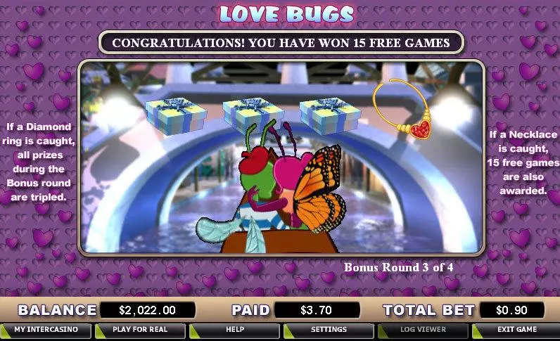 Bonus 1 - CryptoLogic Love Bugs Slot