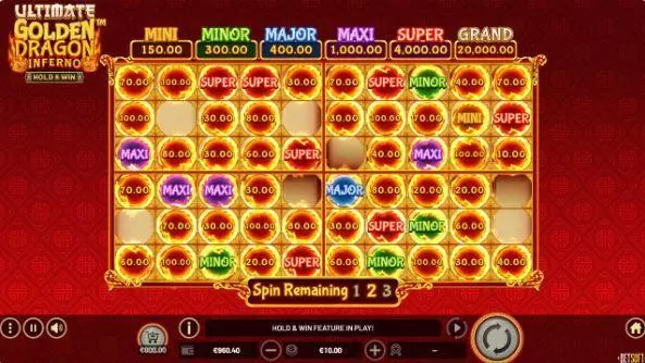 Main Screen Reels - BetSoft ltimate Golden Dragon Inferno Slot