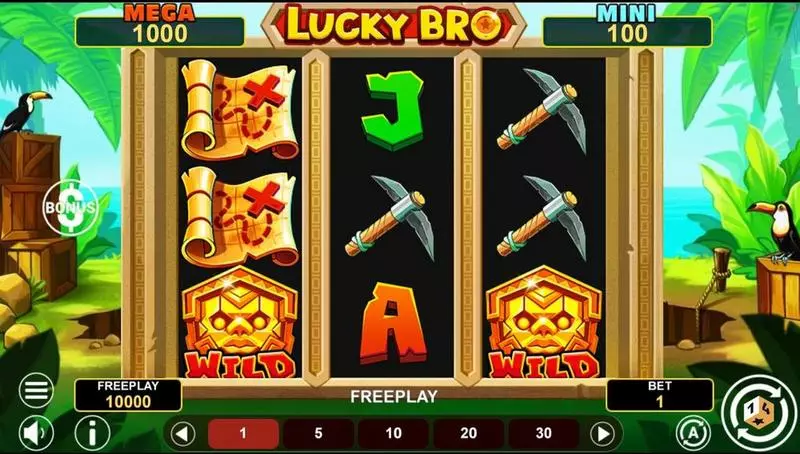 Main Screen Reels - 1Spin4Win LUCKY BRO HOLD AND WIN Slot