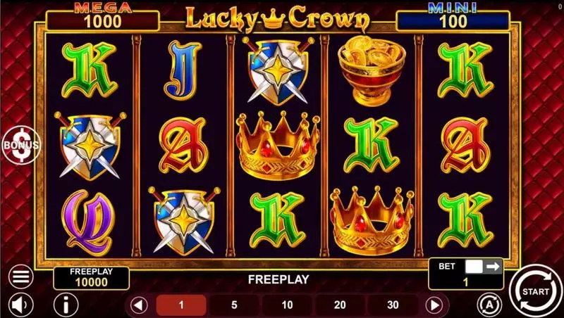 Main Screen Reels - 1Spin4Win Lucky Crown Hold and Win Slot