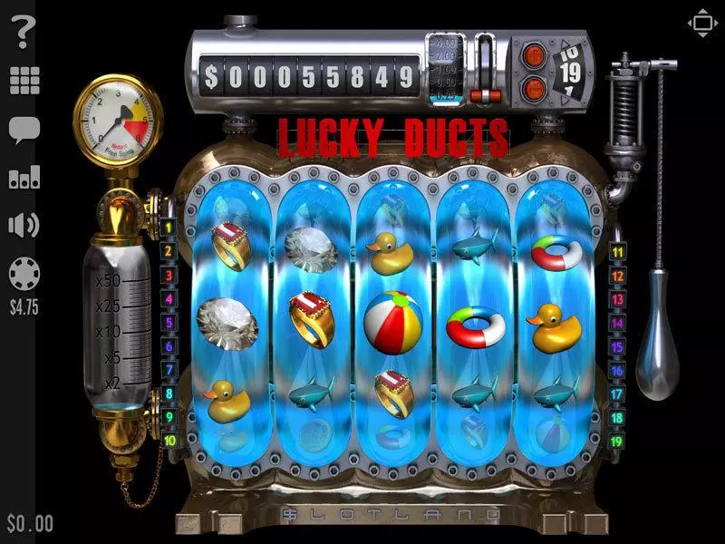 Main Screen Reels - Slotland Software Lucky Ducts Slot